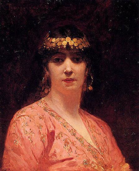 Jean-Joseph Benjamin-Constant Portrait of an Arab Woman Sweden oil painting art